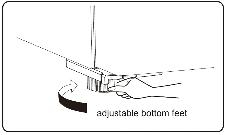 Adjusting bottom feet