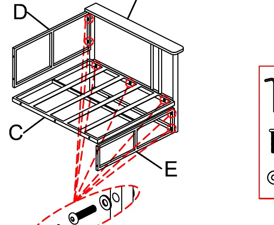 Step 2: Attaching frame components.