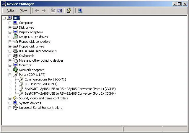 Device Manager view