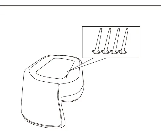 Step 1: Aligning the legs with the sofa base.