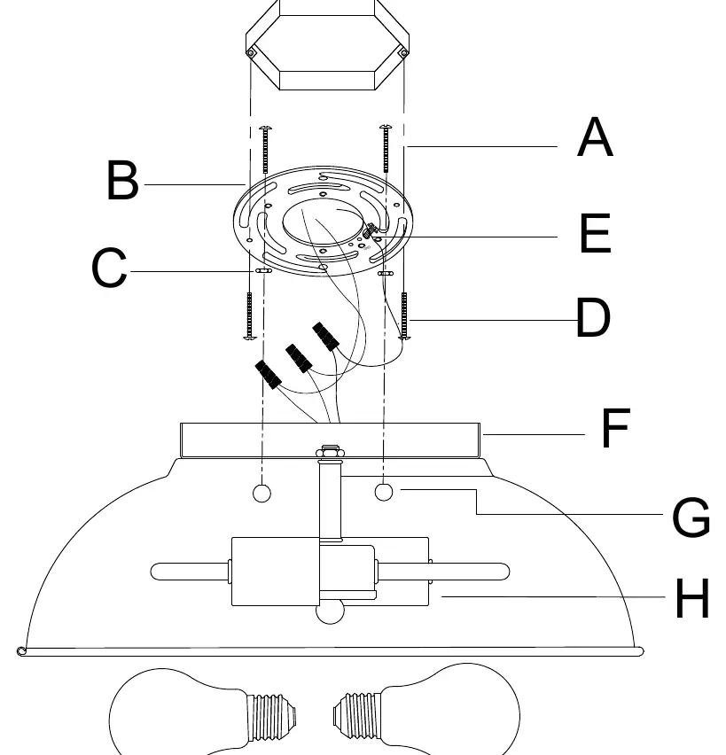 Exploded view of the fixture assembly