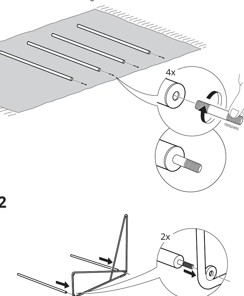Frame assembly step 1