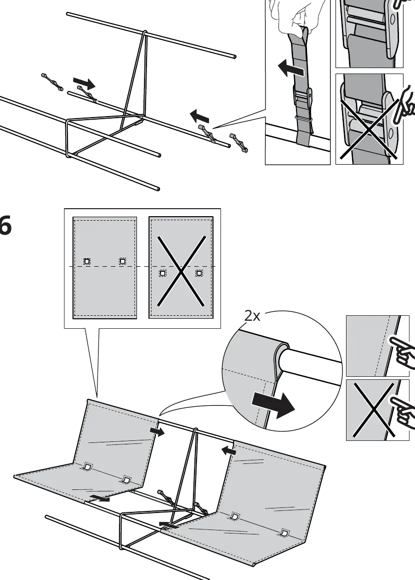 Fabric attachment step 6