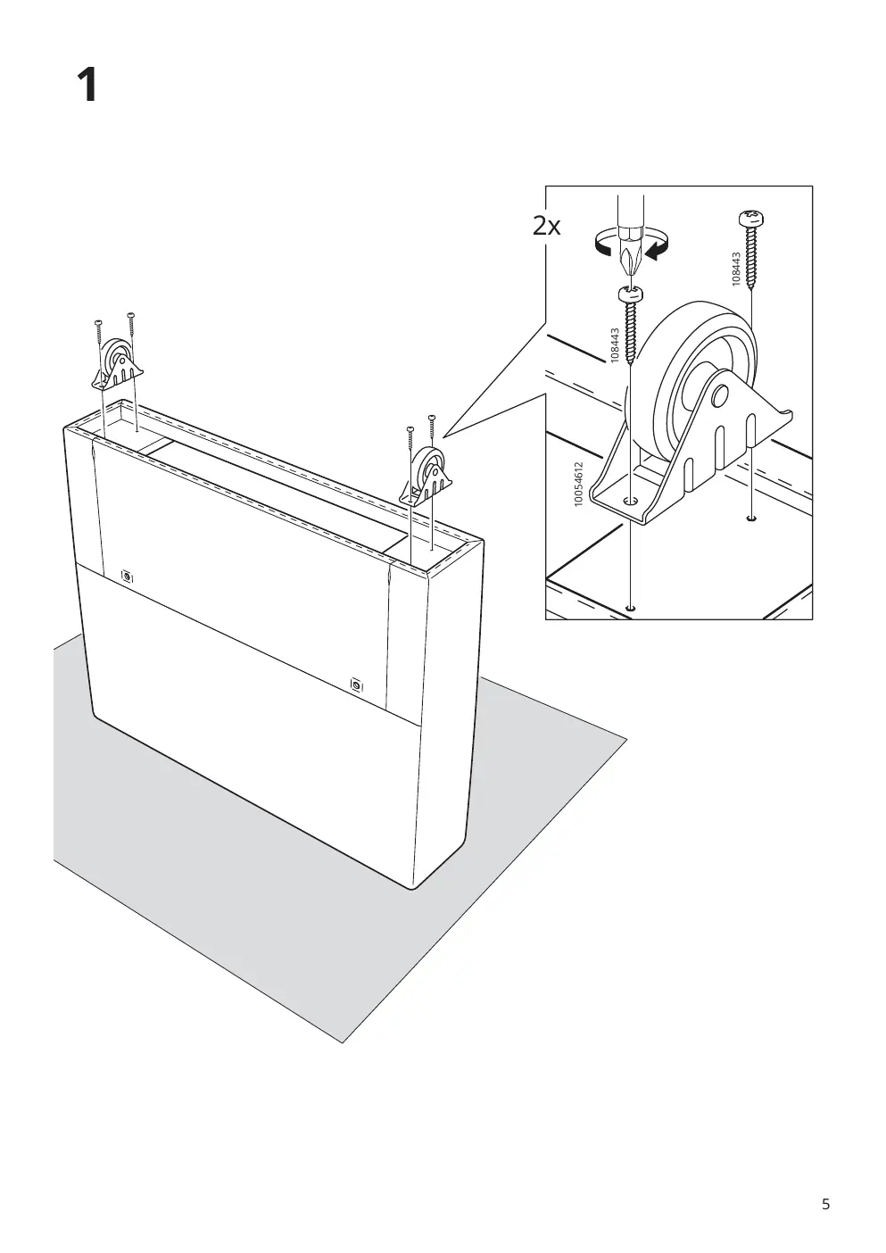 Step 1: Attaching wheels