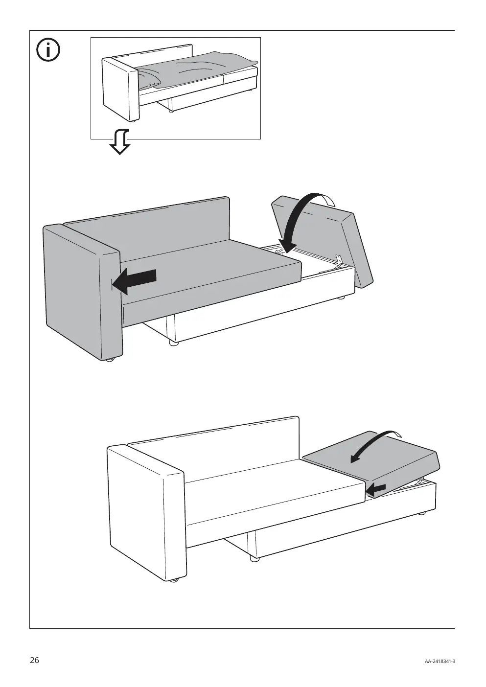 Converting to bed