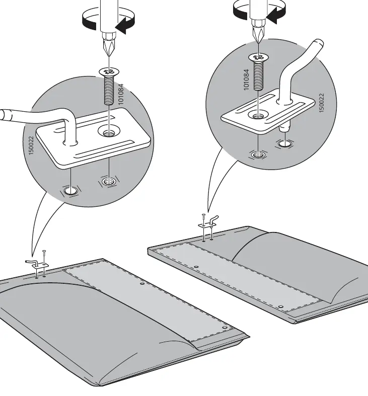 Step 1: Attaching brackets to side panels