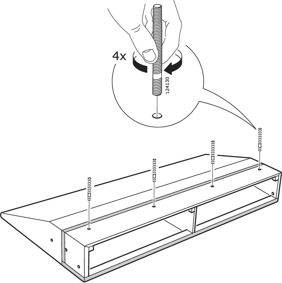 Step 1: Installing threaded rods