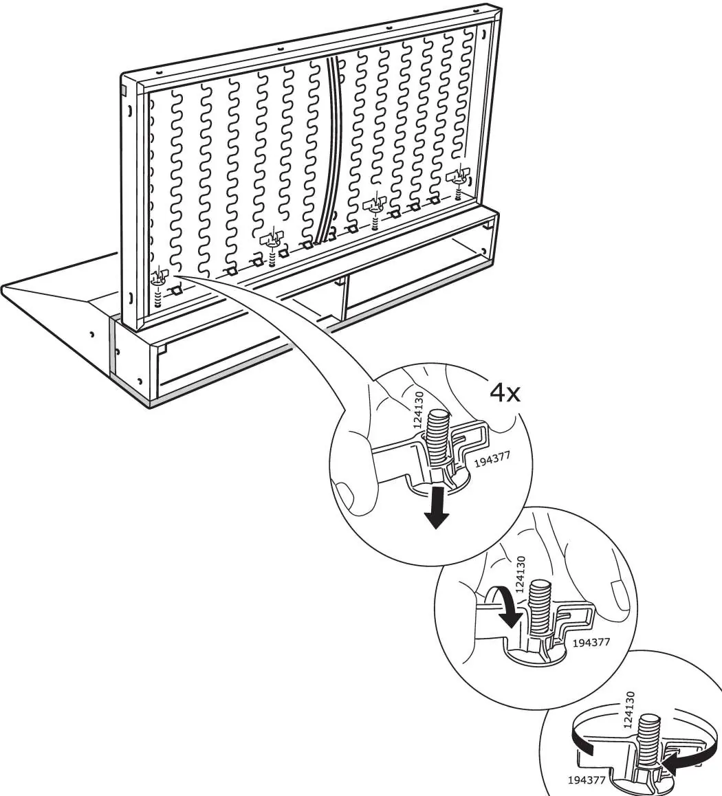 Step 3: Securing the frame with connectors