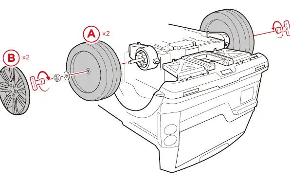 Attaching the wheels