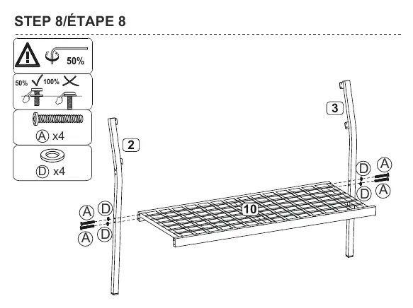 Step 8 assembly diagram