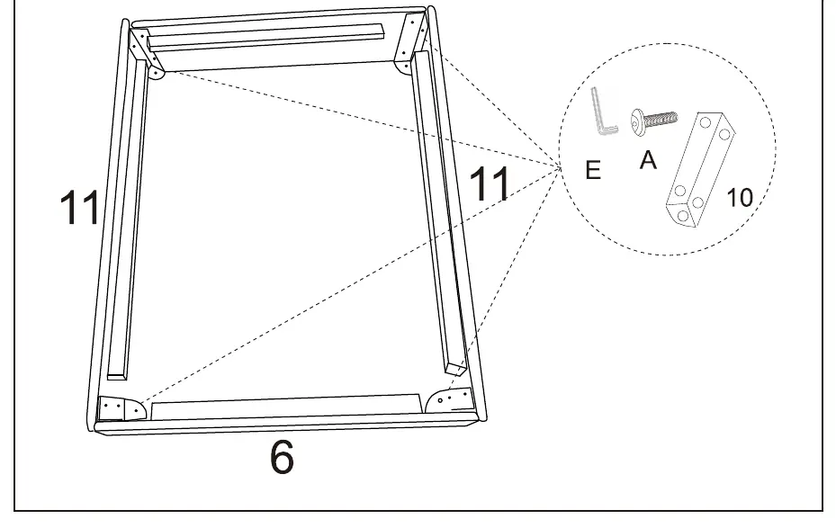 Step 06: Assembling the ottoman frame.