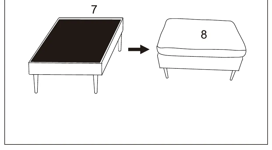 Step 08: Final assembly of the ottoman.