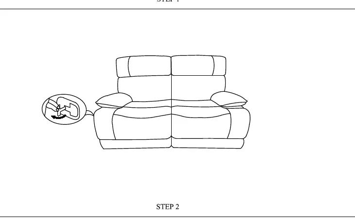Step 2: Locking the backrest