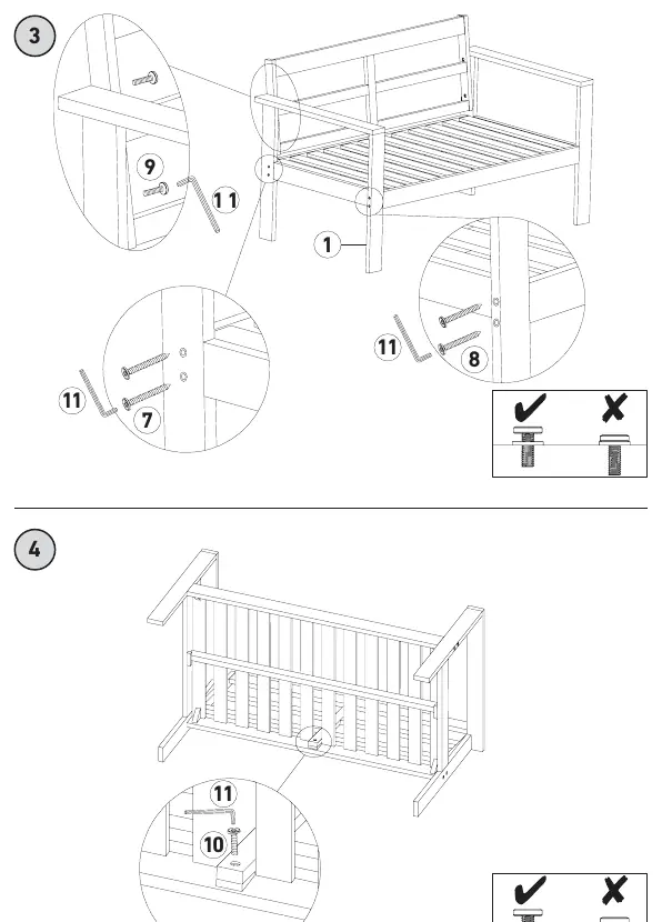Assembly steps 3 and 4