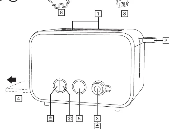 Toaster parts diagram
