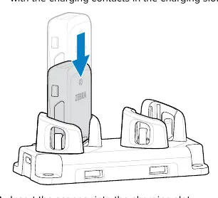 Inserting the scanner into the charging slot