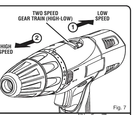 Two-speed gear train selector