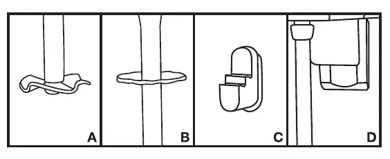 Agitator and cup support components.