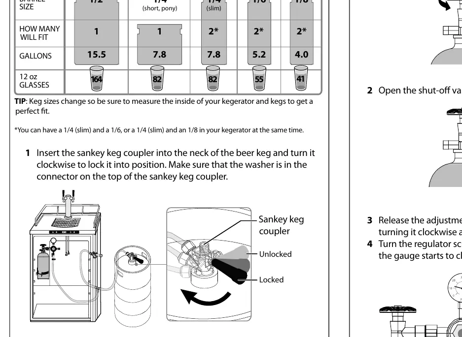 Installing the keg coupler