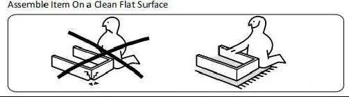 Assemble on a clean, flat surface
