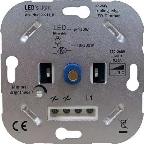 Dimmer unit with minimum brightness adjustment (A)