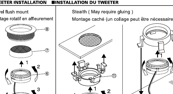 Tweeter installation methods