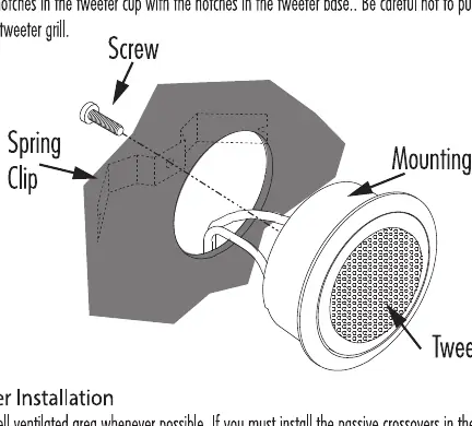 Tweeter installation diagram