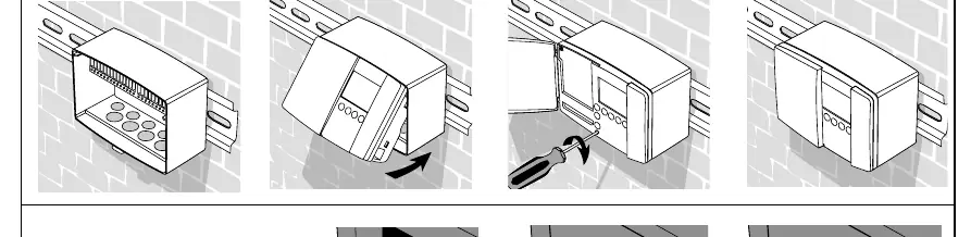 DIN rail mounting installation steps