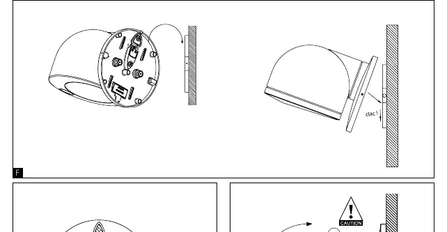 Attaching the speaker to the wall bracket.
