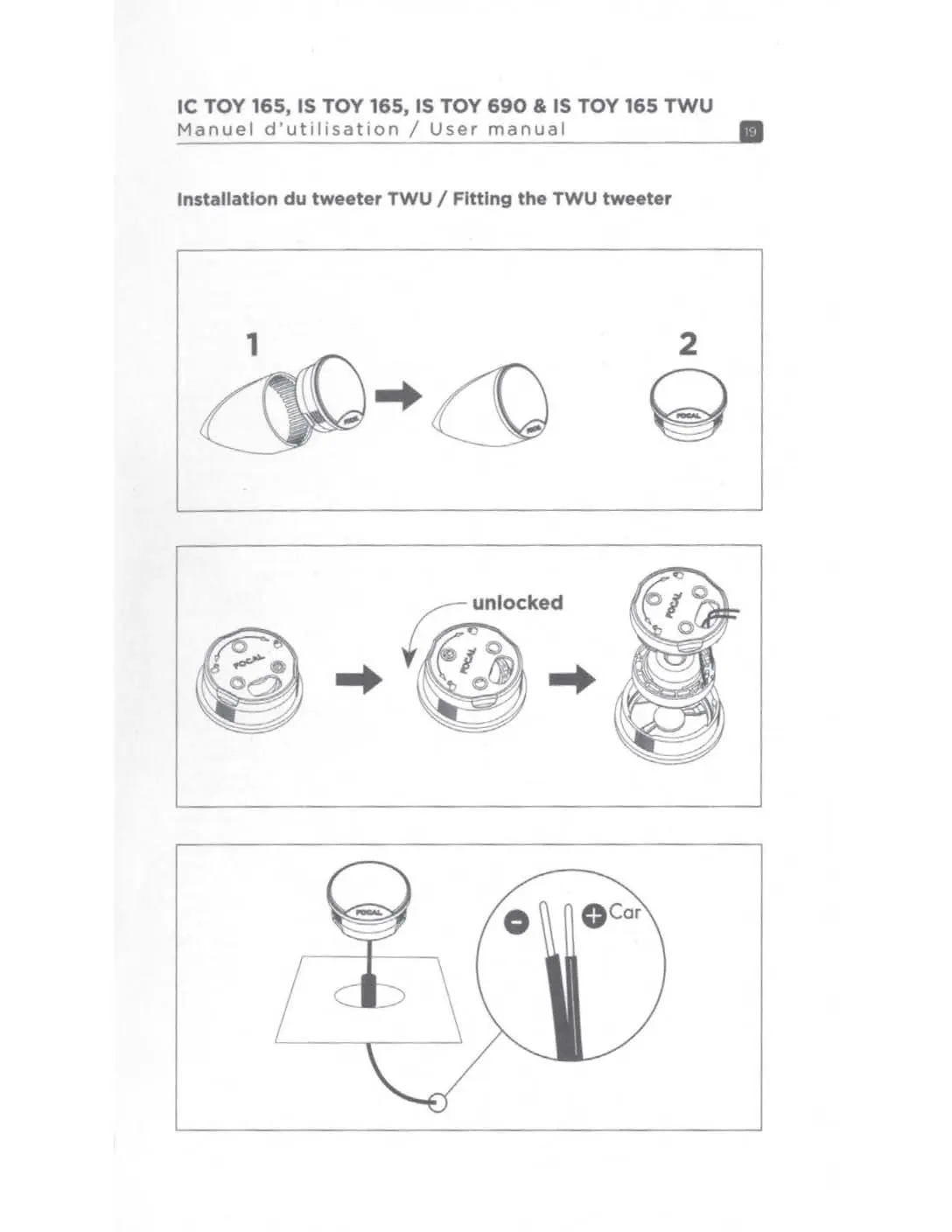 Tweeter installation steps