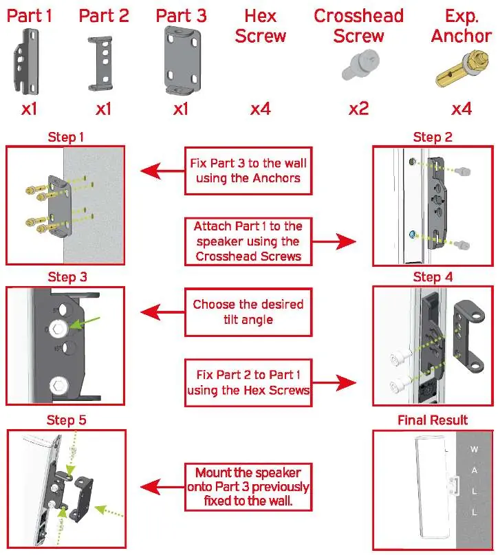 Bracket assembly and installation steps