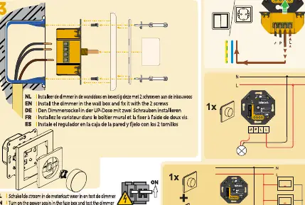 Wiring diagram for the smart dimmer