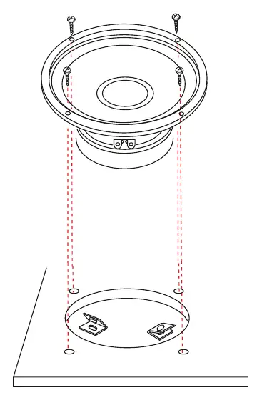 Woofer mounting diagram