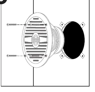 Installation step 5: securing the speaker.