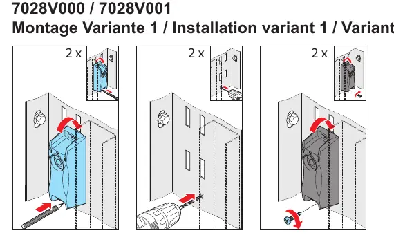 Installation variant 1 for the photo eye.