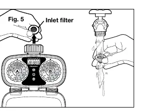 Cleaning the inlet filter
