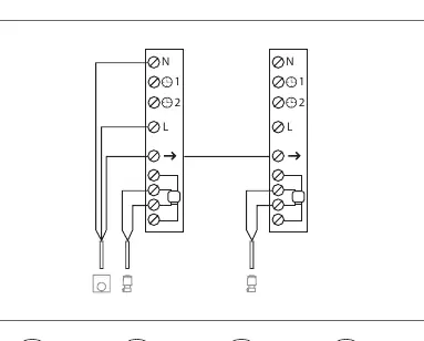 Bridging diagram for connecting multiple thermal actuators to one thermostat.