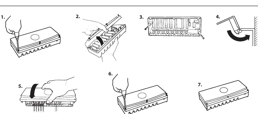 Step-by-step installation sequence.