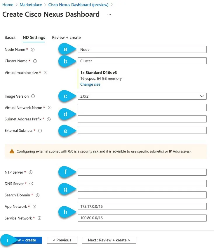 Azure Cluster Configuration
