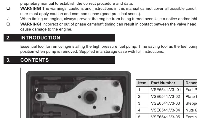 Kit components identification