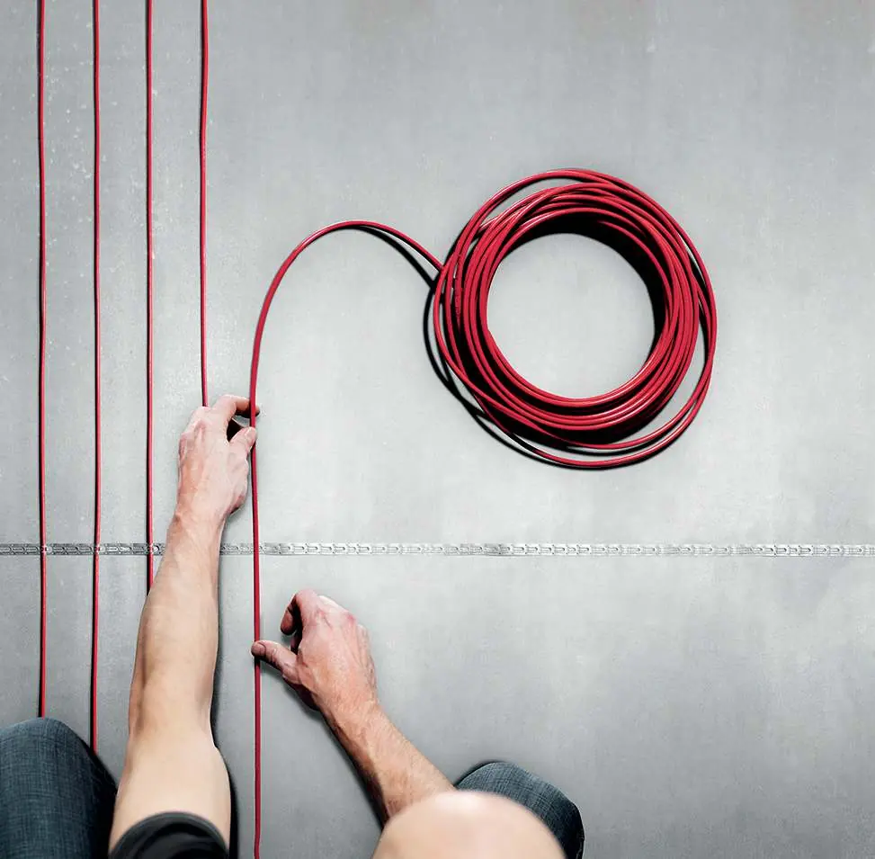 Installation of heating cables
