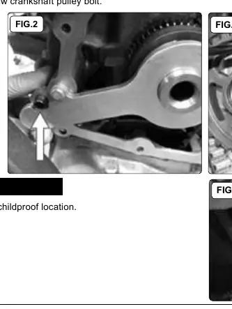 Fig 2: Crankshaft Setting Tool placement