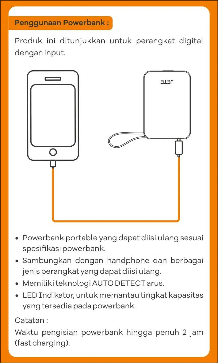 Connecting a device to the power bank
