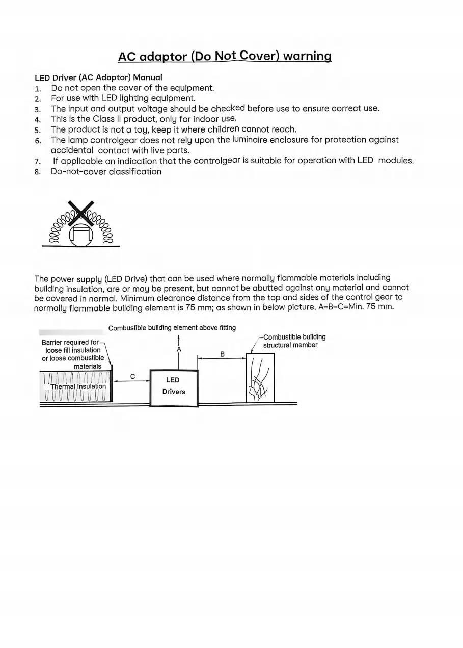 Adaptor clearance requirements