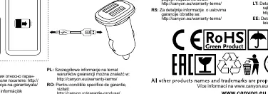Canyon Universal Car Charger connection diagram