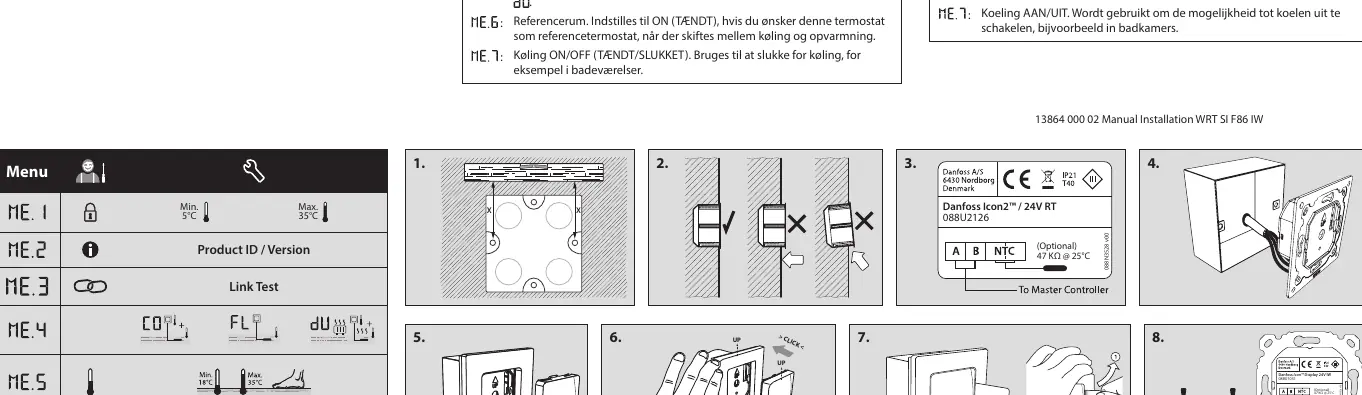 Installation and wiring figures 1-8