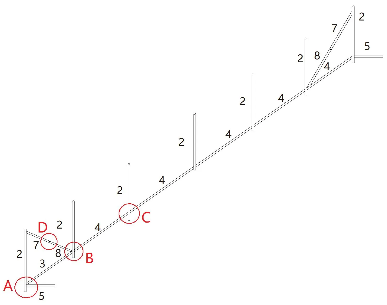 Assembly diagram for side brackets
