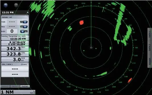 Radar screen showing bird targeting