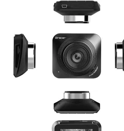 Diagram of the Tracer 2.2S FHD Draco dash camera components.