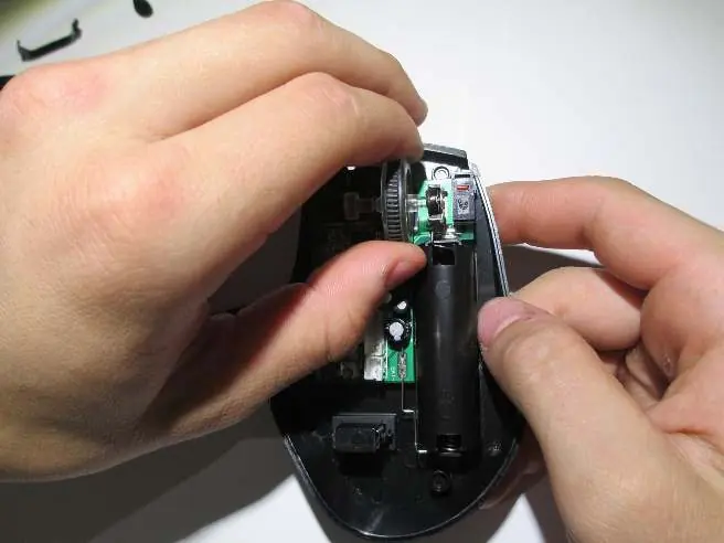Removing the scroll wheel.